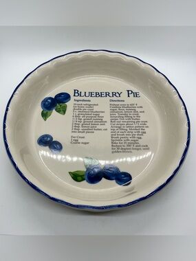 Gold Coast Ceramic Blueberry Pie Deep Dish